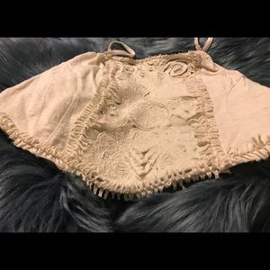 NWOT Free People Cream Spaghetti Strap Tank Top